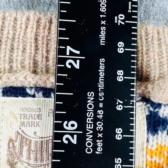 Third & Army Mens Med Wool Blend Fair Isle Sweater Mens Medium Nordic Crewneck - Picture 5 of 8